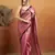 ready to wear pink velvet saree