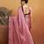 Pink velvet ready to wear saree