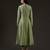 Green floral printed chanderi kurta set