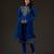 Blue embroidered chanderi kurta set