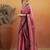 Pink velvet ready to wear saree