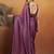 Purple velvet ready to wear saree