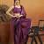 Purple velvet ready to wear saree