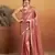 ready to wear dusty pink velvet saree