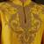 Yellow embroidered chanderi kurta set
