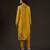 Yellow embroidered chanderi kurta set