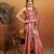 Dusty pink velvet ready to wear saree