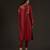 Red embroidered chanderi kurta set