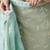 Sky blue organza foil printed ready to wear saree