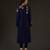 Indigo embroidered chanderi kurta set
