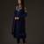 Indigo embroidered chanderi kurta set