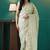 Pista organza foil printed ready to wear saree