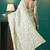 Pista organza foil printed ready to wear saree