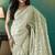 Pista organza foil printed ready to wear saree