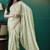 Pista organza foil printed ready to wear saree