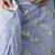 Purple organza foil printed ready to wear saree