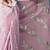 Pink organza foil printed ready to wear saree