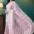 Pink organza foil printed ready to wear saree