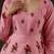 Pink floral printed chanderi anarkali
