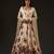 Ivory floral printed chanderi anarkali