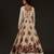 Ivory floral printed chanderi anarkali
