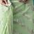 Pista organza foil printed ready to wear saree