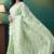 Pista organza foil printed ready to wear saree