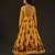 Yellow floral printed chanderi anarkali