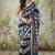 Black muslin printed ready to wear saree