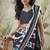 Black muslin printed ready to wear saree