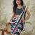 Black muslin printed ready to wear saree