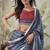 Multi muslin printed ready to wear saree