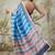 Blue muslin printed ready to wear saree