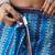Blue muslin printed ready to wear saree