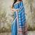 Blue muslin printed ready to wear saree