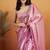 Mauve embroidered ready to wear saree
