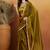 Mahendi embroidered ready to wear saree