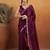 Wine embroidered ready to wear saree
