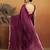 Wine embroidered ready to wear saree