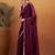 Wine embroidered ready to wear saree