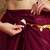 Maroon embroidered ready to wear saree