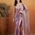 Lavender satin ready to wear saree