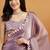 Lavender satin ready to wear saree