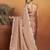 Peach satin ready to wear saree