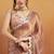 Peach satin ready to wear saree