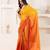 Yellow satin ready to wear saree