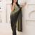 Grey satin ready to wear saree