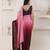 Pink satin ready to wear saree