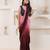 Pink satin ready to wear saree