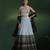 blue embroidered georgette lehenga